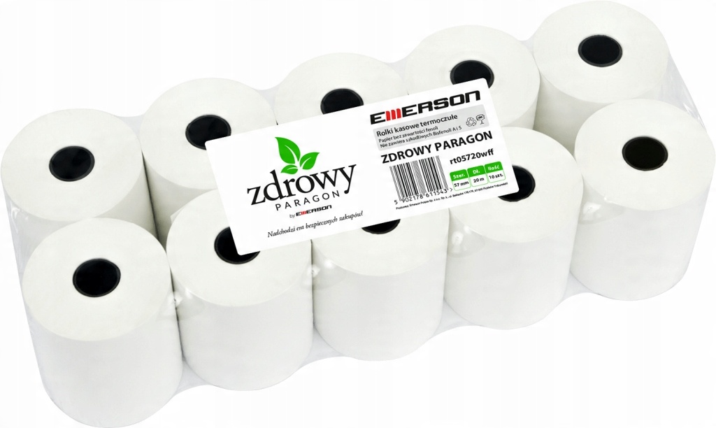 

Rolka kasowa 57/20 Emerson zdrowy paragon 10 sztuk