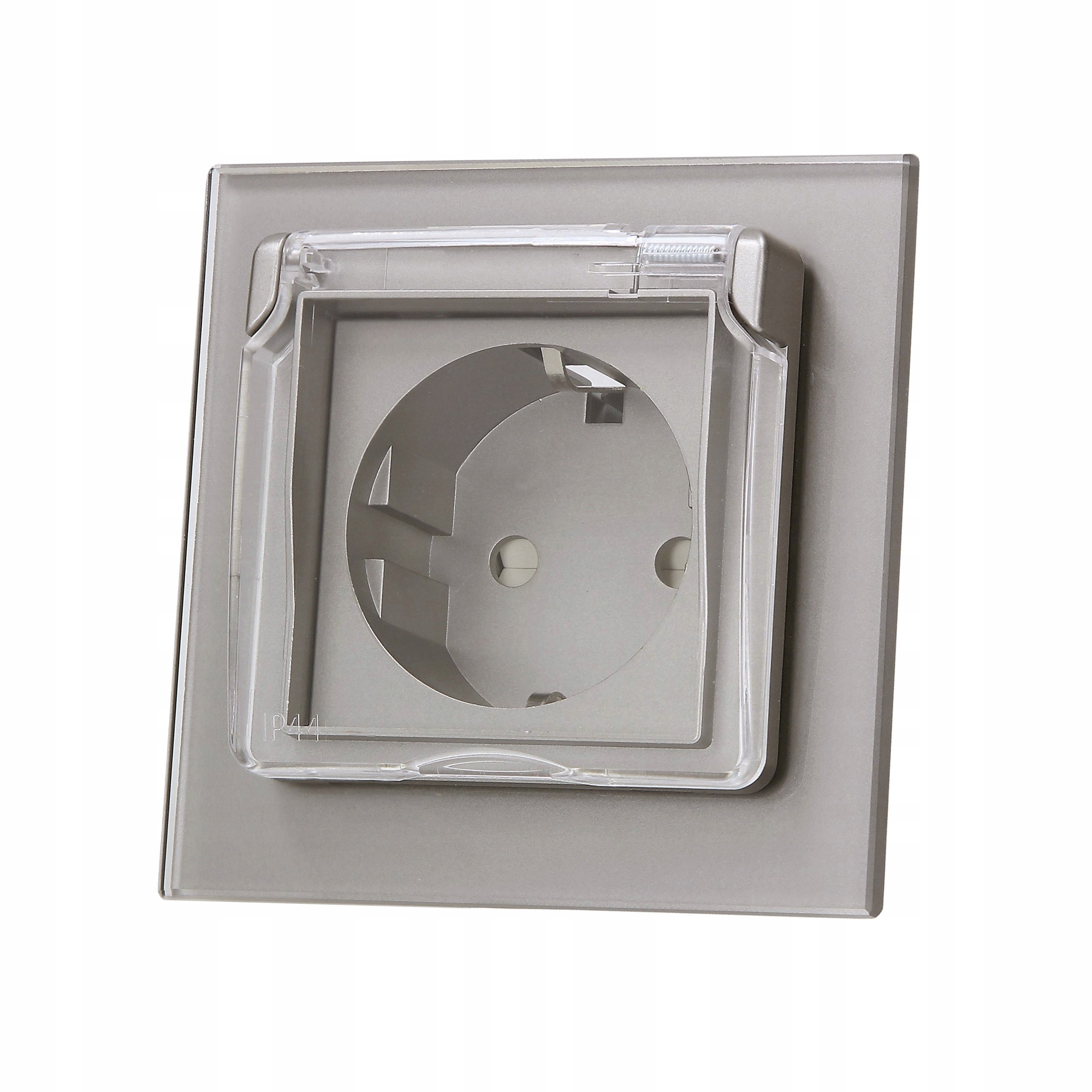 Zásuvka 16A Livolo stříbrná odolná proti stříkající vodě IP44