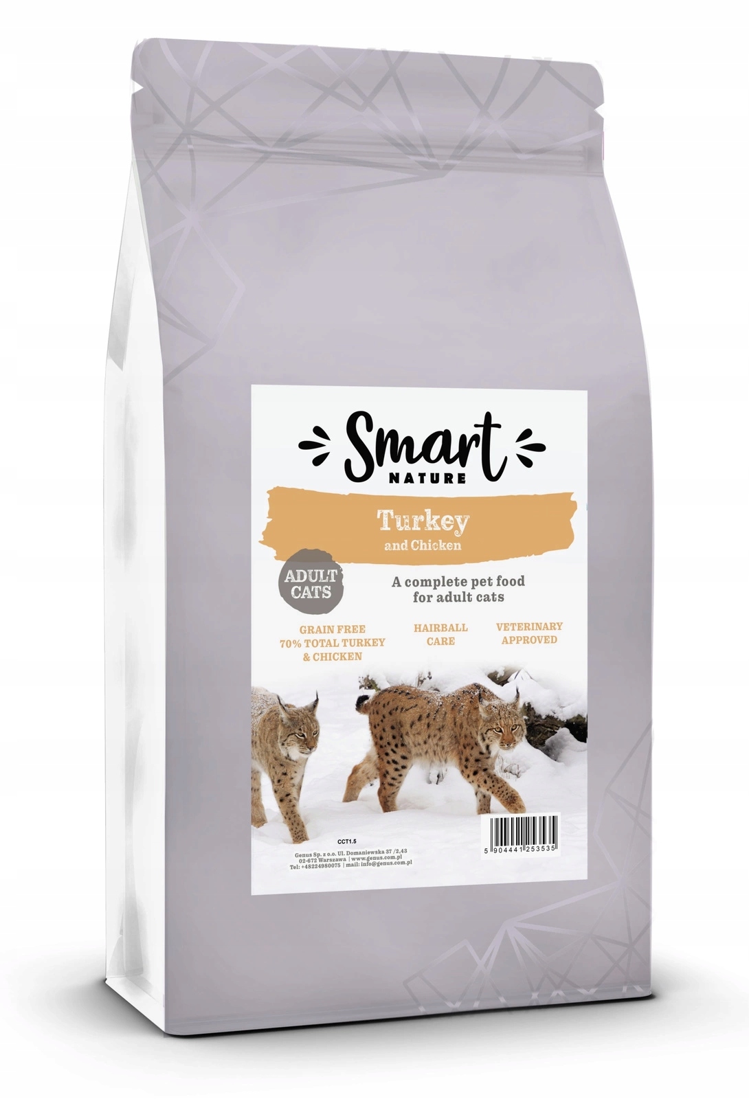 Levně Smart Nature Cat Active Fussy 70% Meat 5 kg vysokoproteinové krmivo