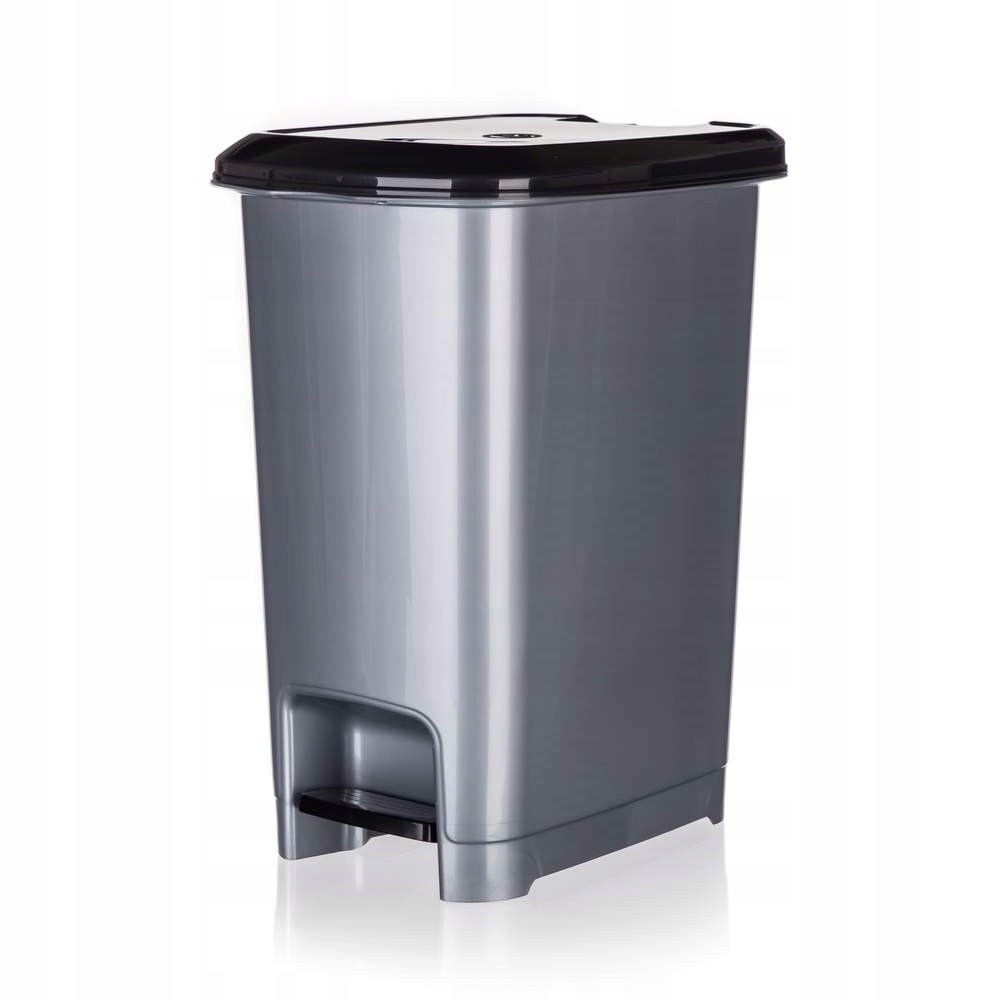 Levně Koš odpadkový nášlapný Step 40 l, šedý, sada 2 ks