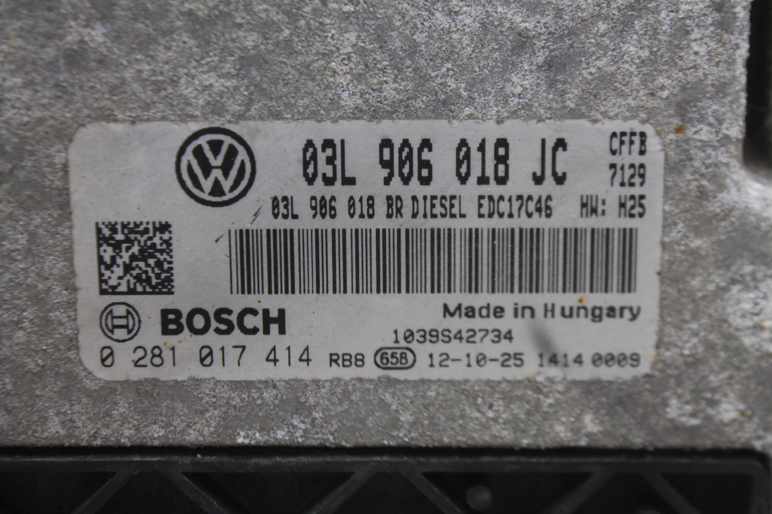 computer control unit of the engine 03L906018JC SKODA SUPERB II 2.0 TDI 08-13