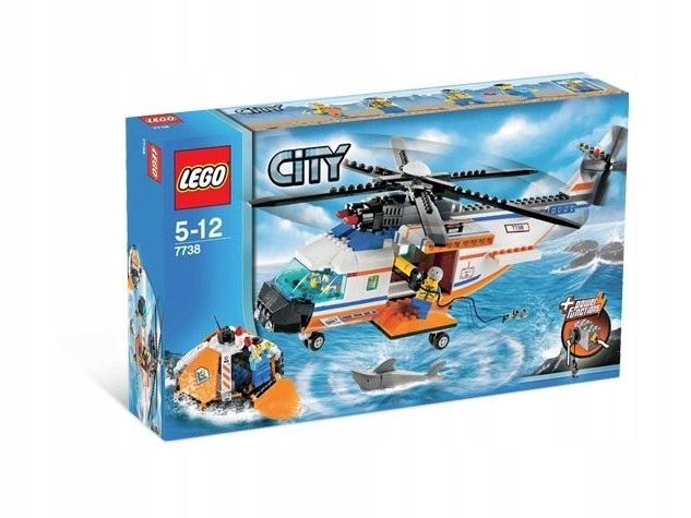 Lego City 7738 Helikopter i tratwa ratunkowa straży przybrzeżnej Nowe