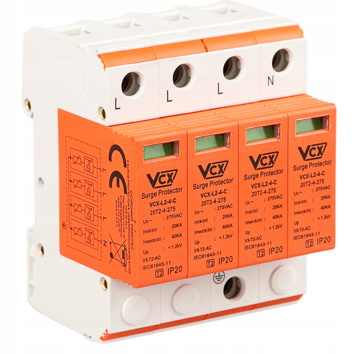 Omezovač Ochrany Přepětí C 4P T2 Ac VCX C4P