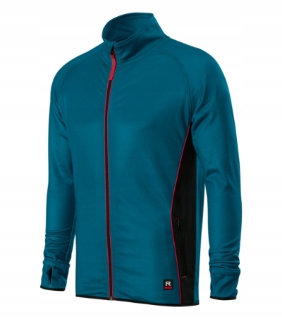 W41 Micro hladký pánský rychleschnoucí sportovní fleece petrol blue L