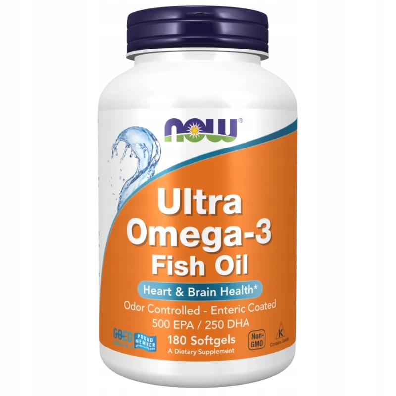Now Foods Omega 3 Ultra 180 kapslí Epa Dha Rybí olej Imunita Paměť