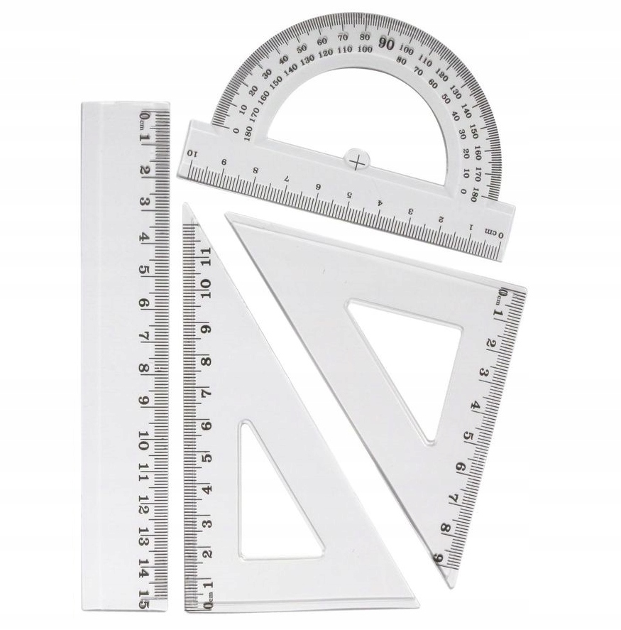 

Komplet geometryczny szkolny 15cm 4 elementy