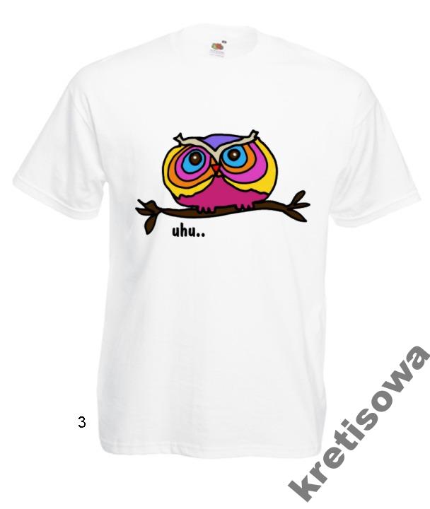

Kolorowe Koszulki Wzory Śmieszne Sowa Sówki Owls