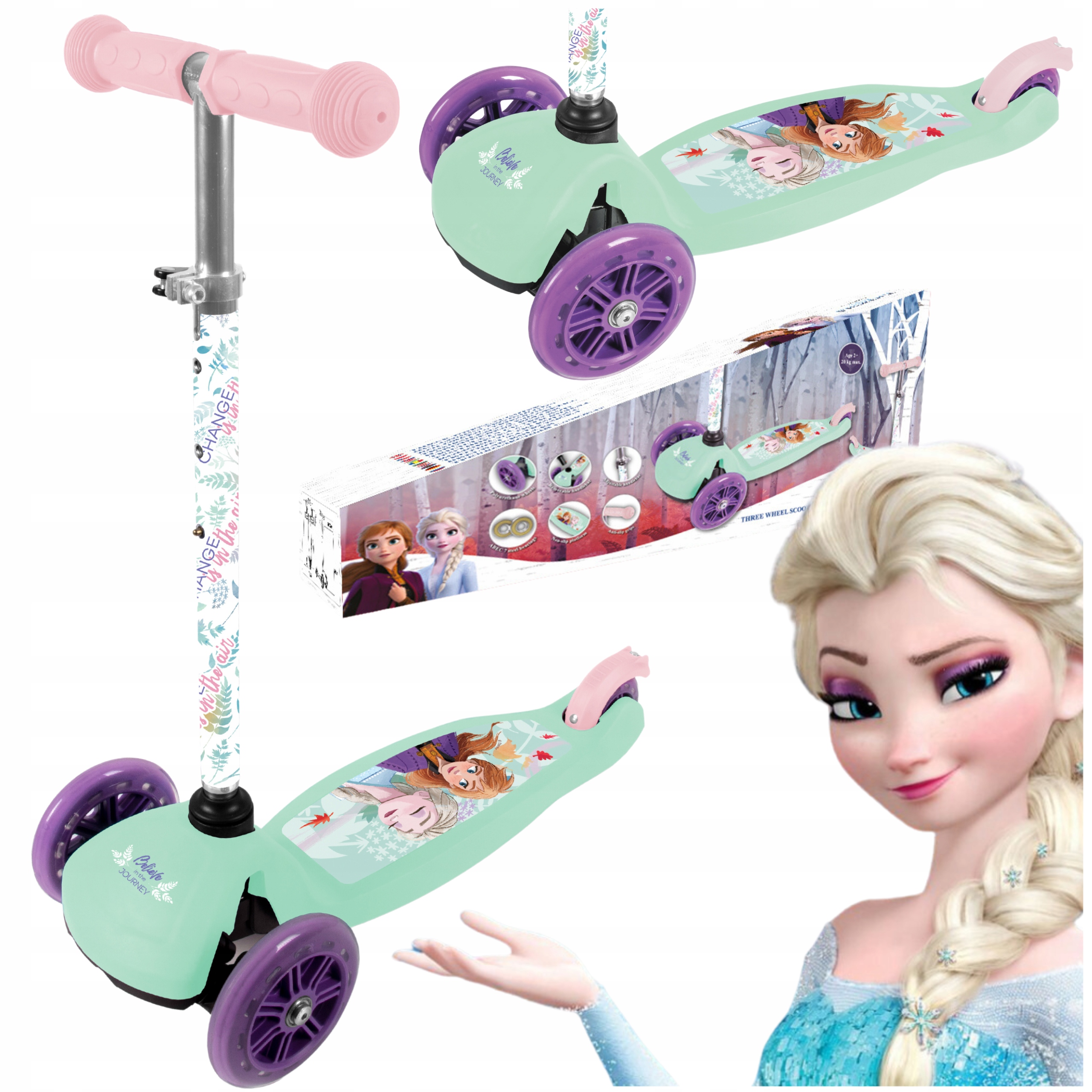 

Hulajnoga Trójkołowa Dla Dzieci Elsa Frozen 18m+