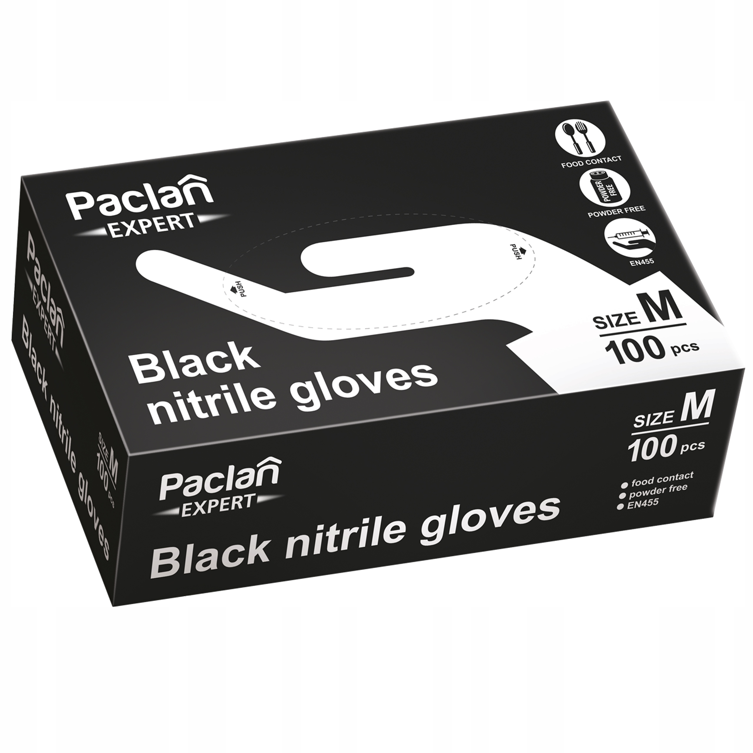 

Paclan expert rękawice nitrylowe czarne M 100szt
