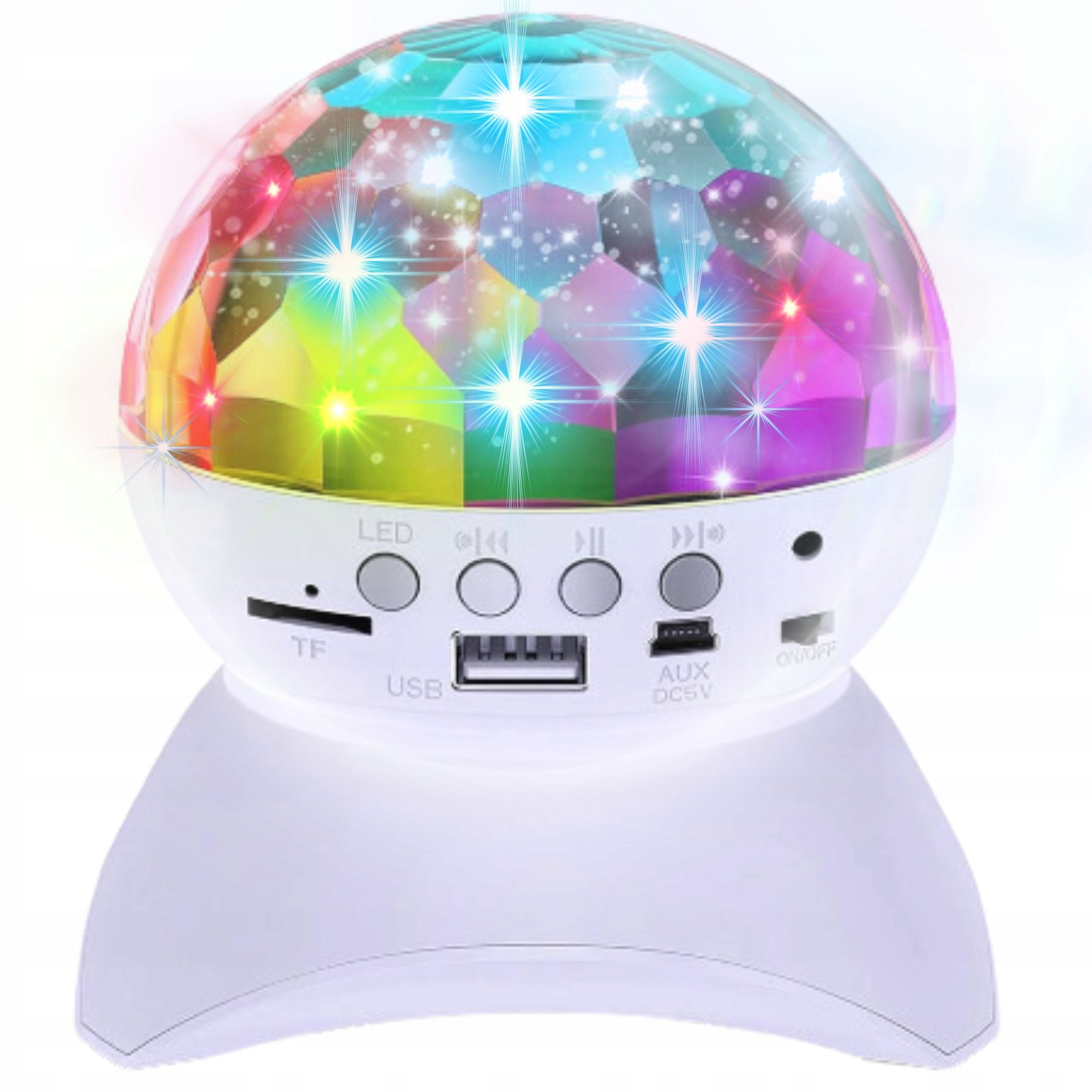 Lampa disco akumulatorowa Bluetooth 70 mm