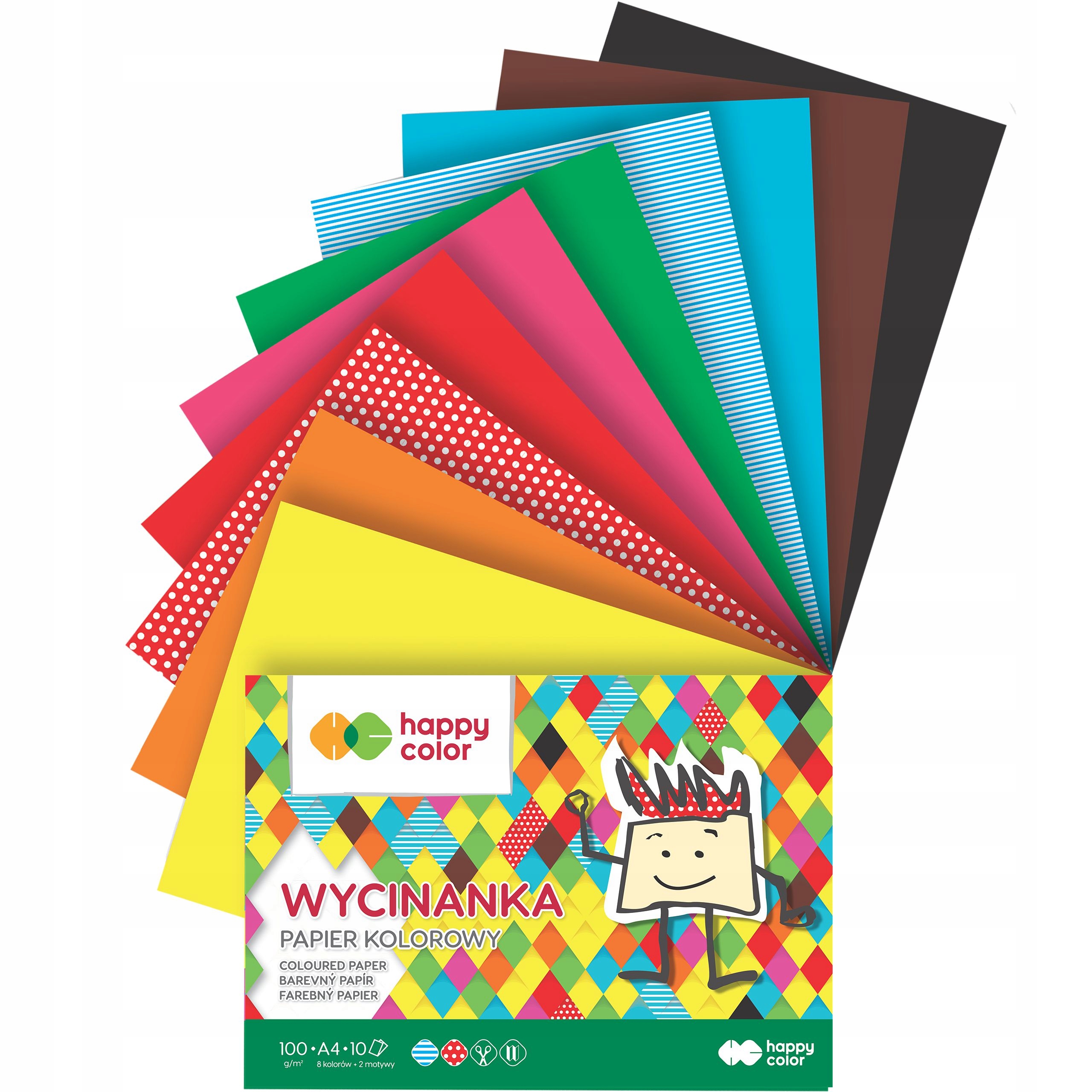 

Happy Color Blok A4 Papier Dekoracyjny Wycinanka