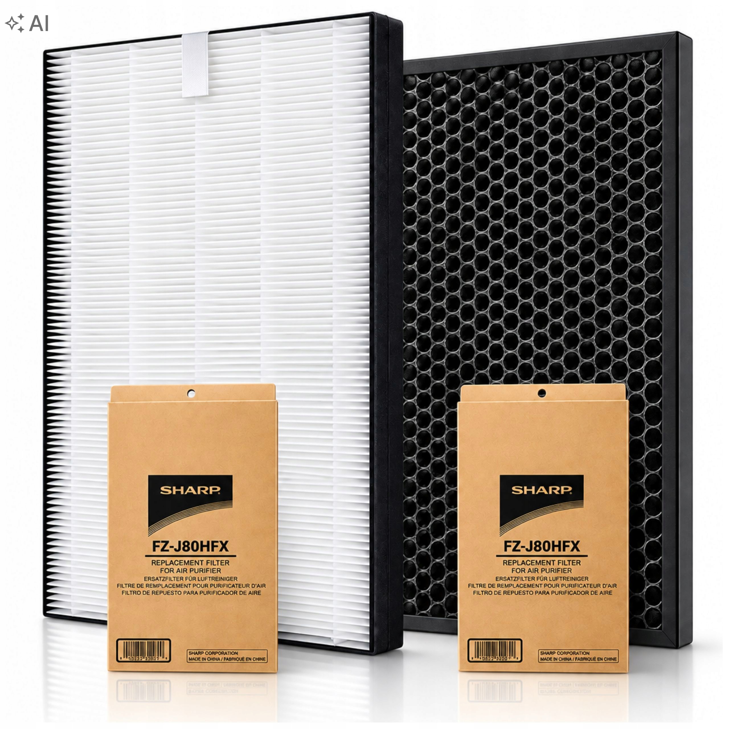 Sharp Sada originálních filtrů J80DFX J80HFX pro čističku J60EU J80EU