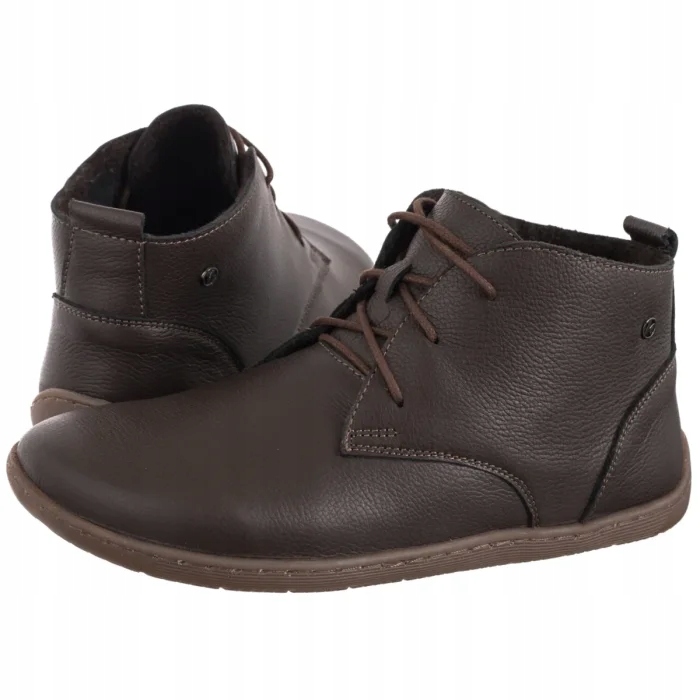 Dámské Zateplené Kožené Kotníkové Boty Helios Hnědé 699 085 Brown