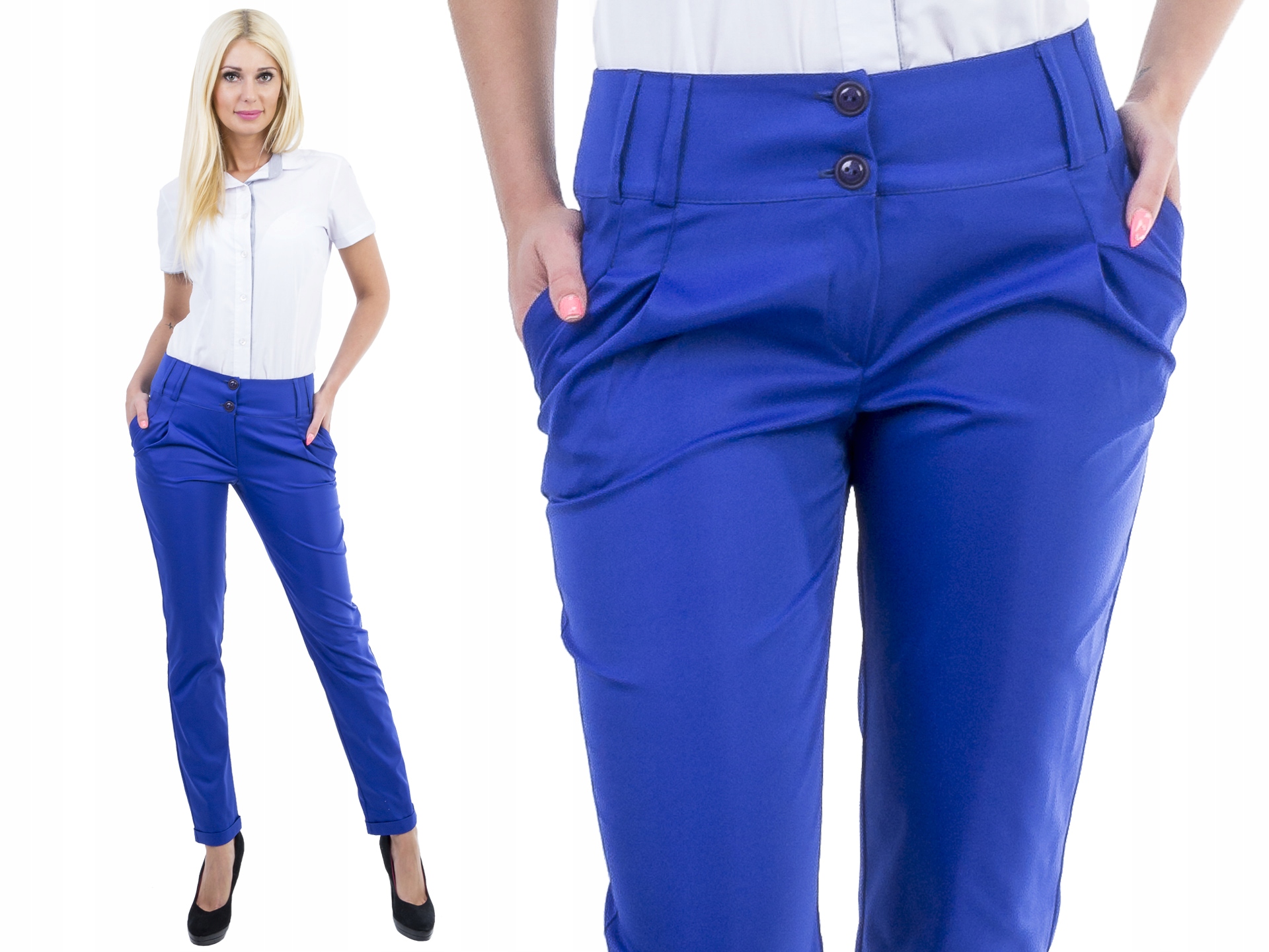 

S103 Spodnie Bryczesy Z Mankietem Chabrowe r 46