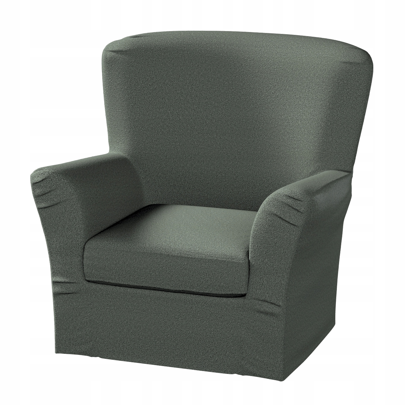 Dekoria Potah na křeslo Tomelilla vysoký s záložkami Ikea šedý