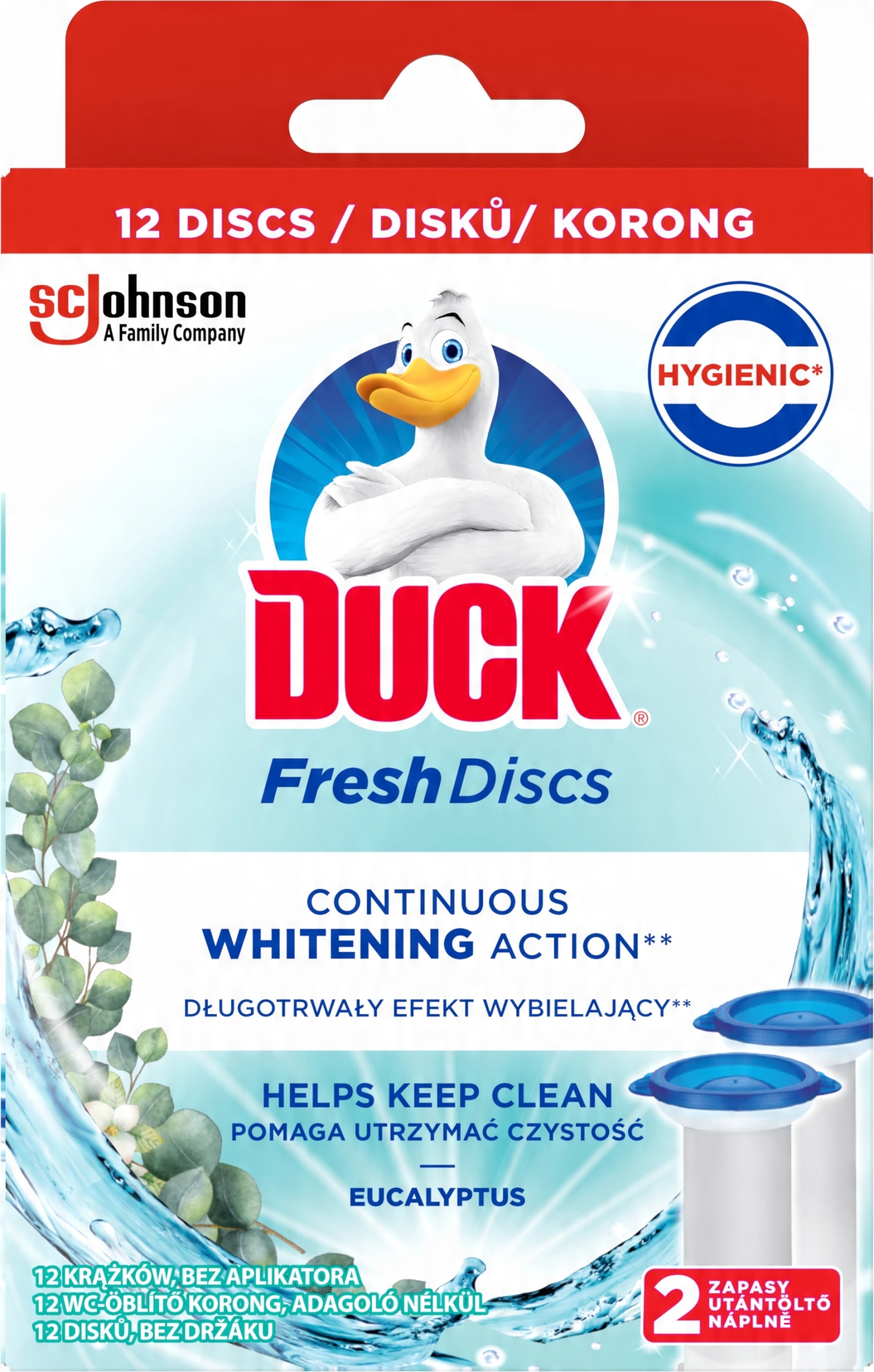 

Duck żelowe krążki zapas Eukaliptus wybielajace