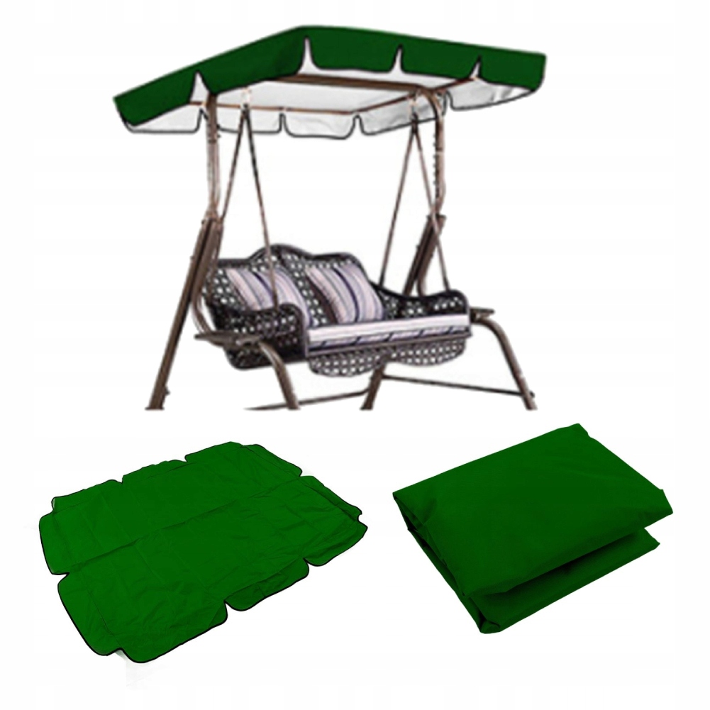 Krytová Krytina Vyměnitelná Pro Zahradní Houpačku 164 X 114 CM Zelená