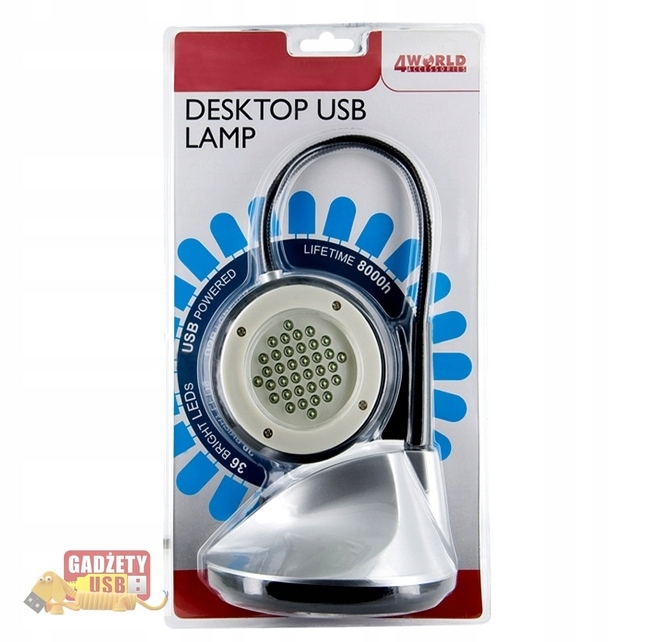 4World Duża lampka USB na biurko 36LED wys. 35cm! EAN (GTIN) 5908214302451
