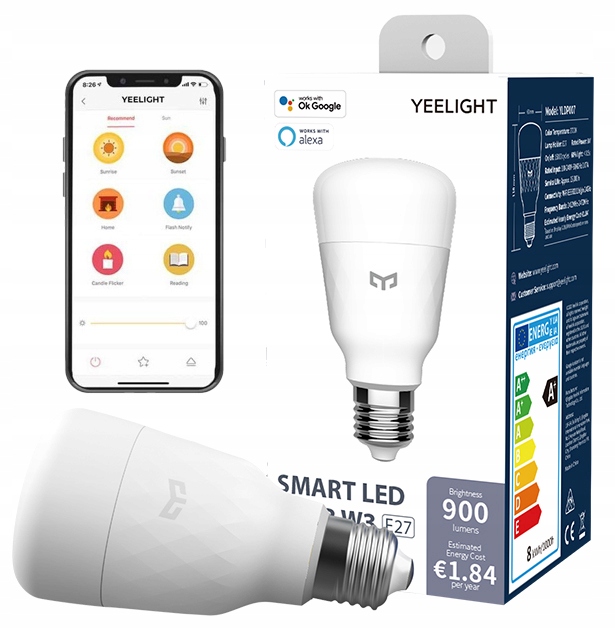 ŻARÓWKA SMART YEELIGHT LED W3 E27 ŚCIEMNIALNA 8W 900LM 2700K