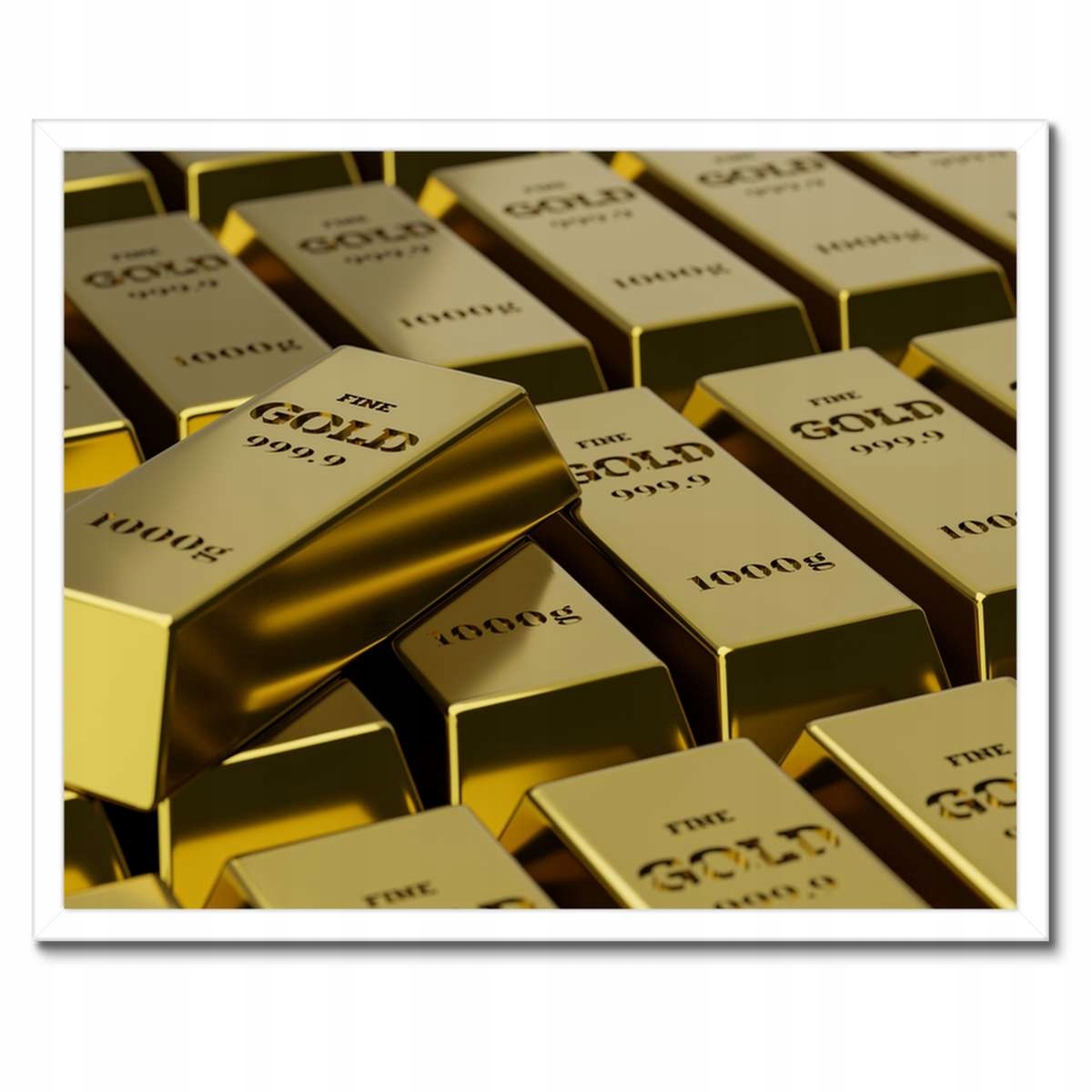 Plakáty v rámu 50x40 Zlato Slitky Gold 1000g