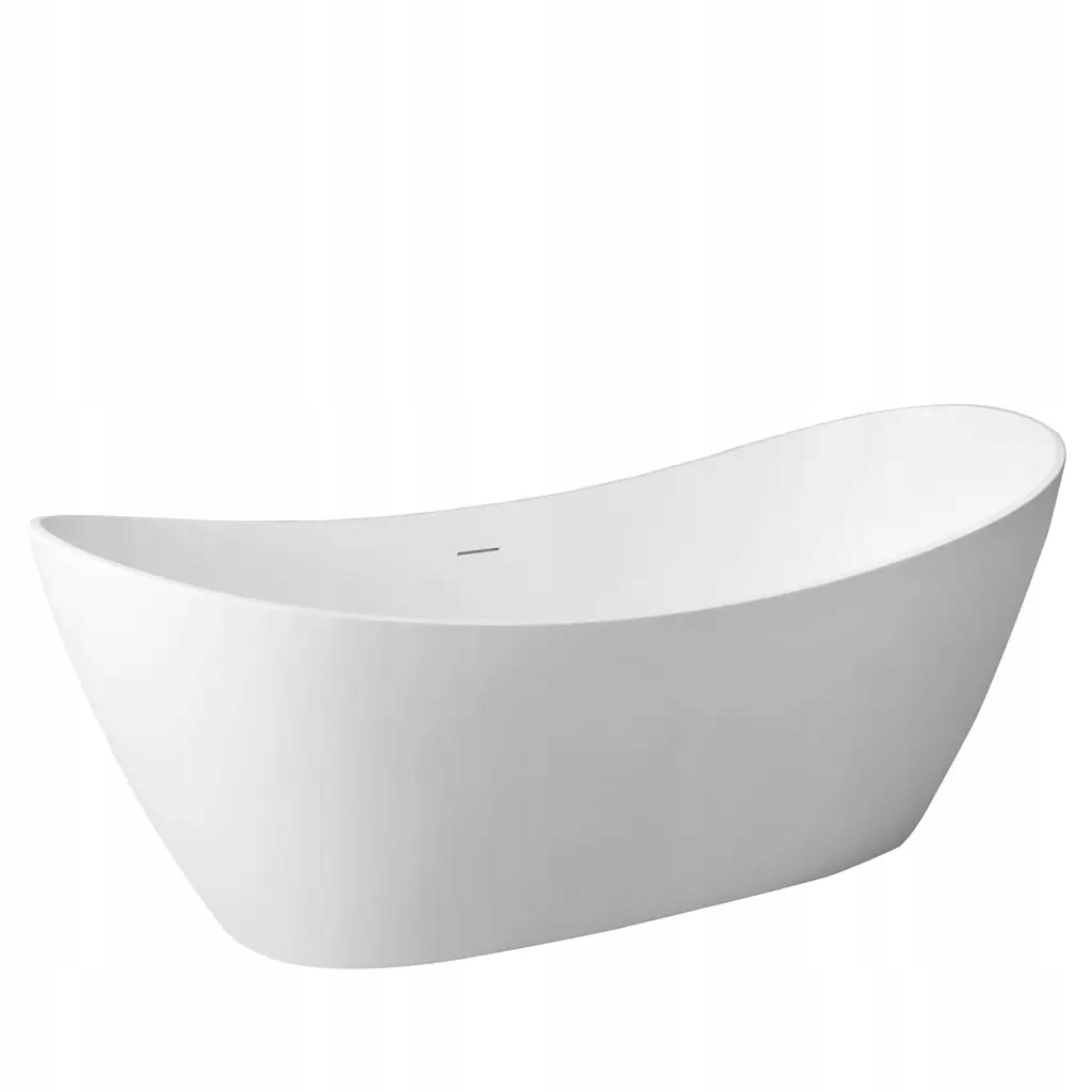 Volně Stojící Vana Indes Jasper 160 cm Bílá Lesklá