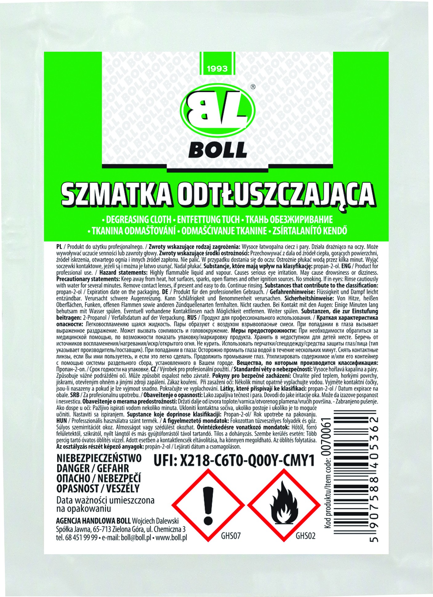 

Boll szmatka odtłuszczająca