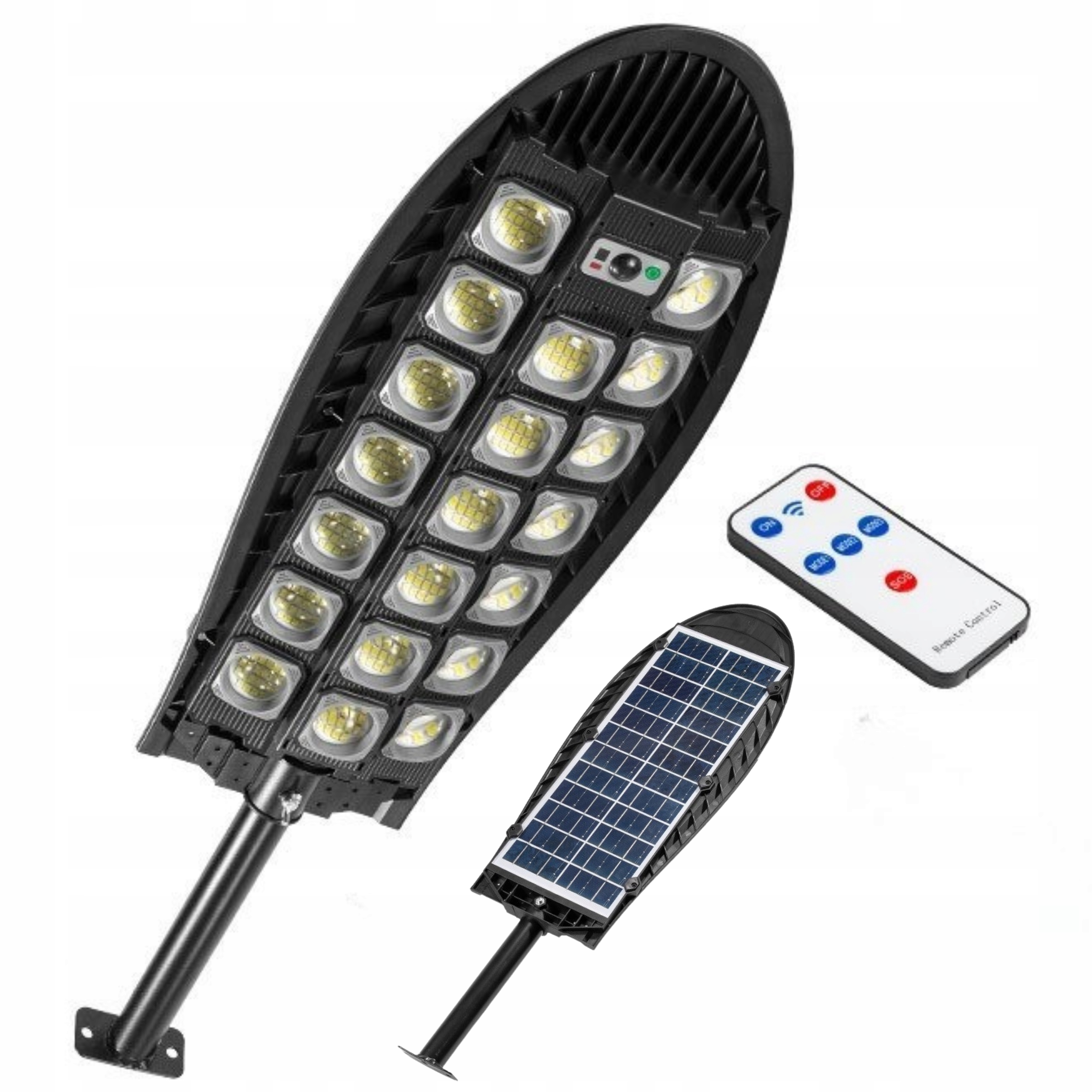 Lampa Solarna Uliczna Mocna Duża Pilot Uchwyt Zwenętrzna Czujnik Ruchu