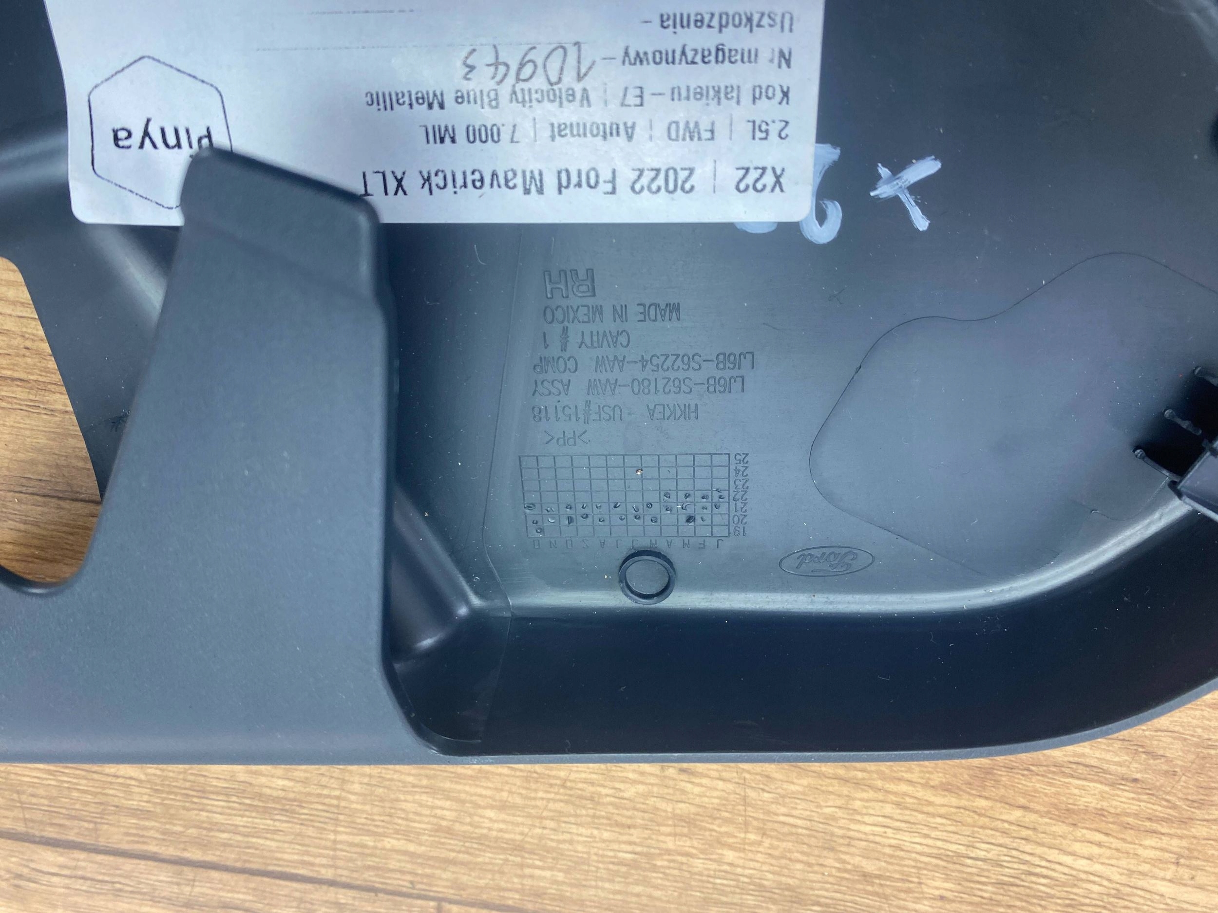kunststofftteil Blende Abdeckung SITZ Ford Escape IV 2020+