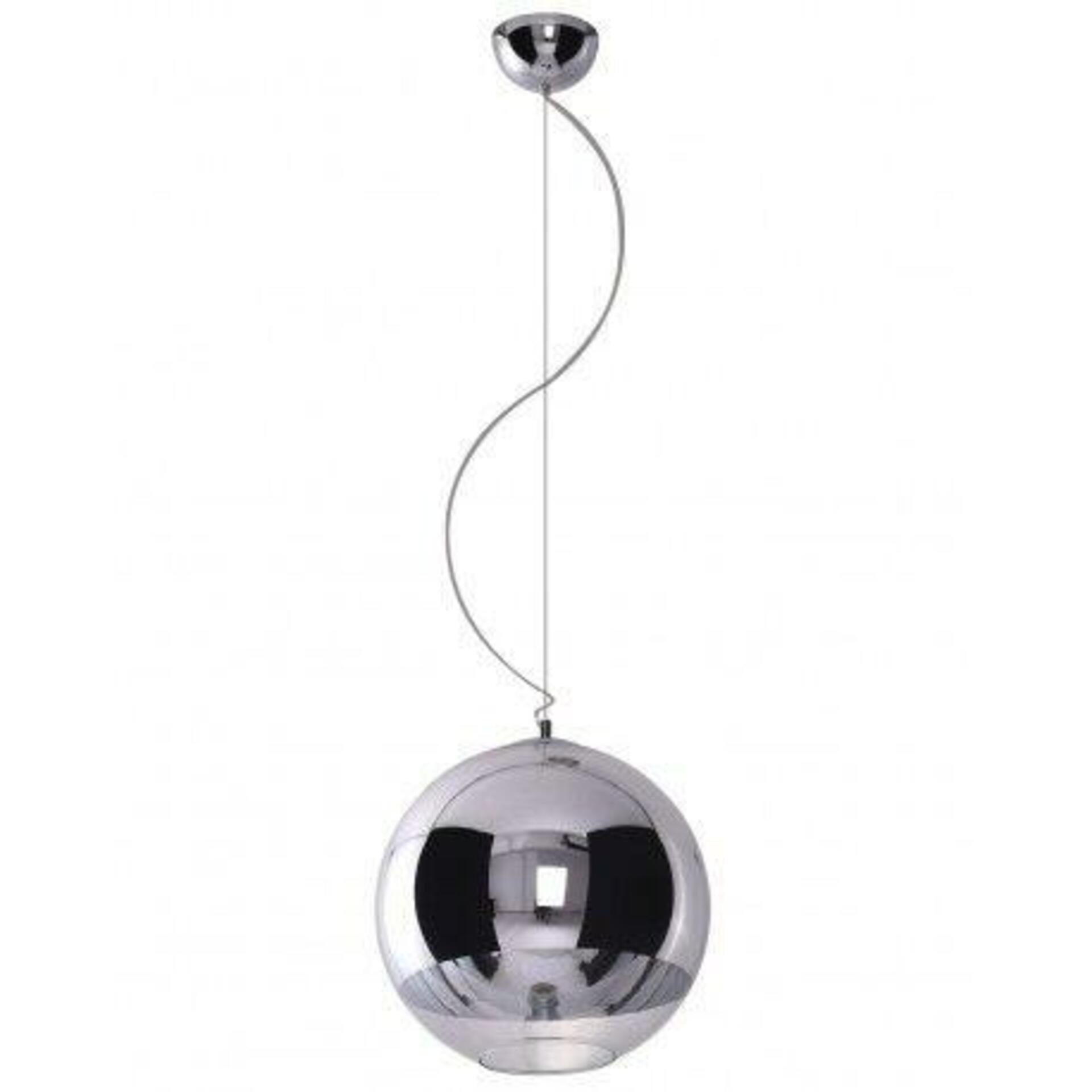 AZzardo Silver Ball závesné svietidlo 1x E27 60W bez zdroja 35cm IP20, chróm