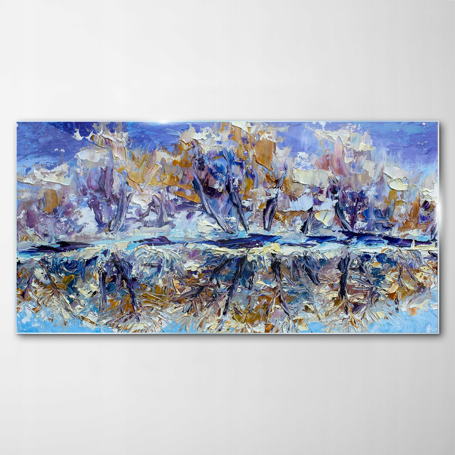 

Obraz Szklany Dekor Śnieg Zima Rzeka Natura 100x50