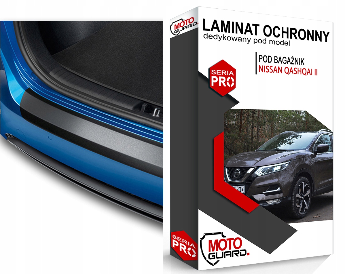 

Czarna Folia Ppf tylny zderzak Nissan Qashqai II 2