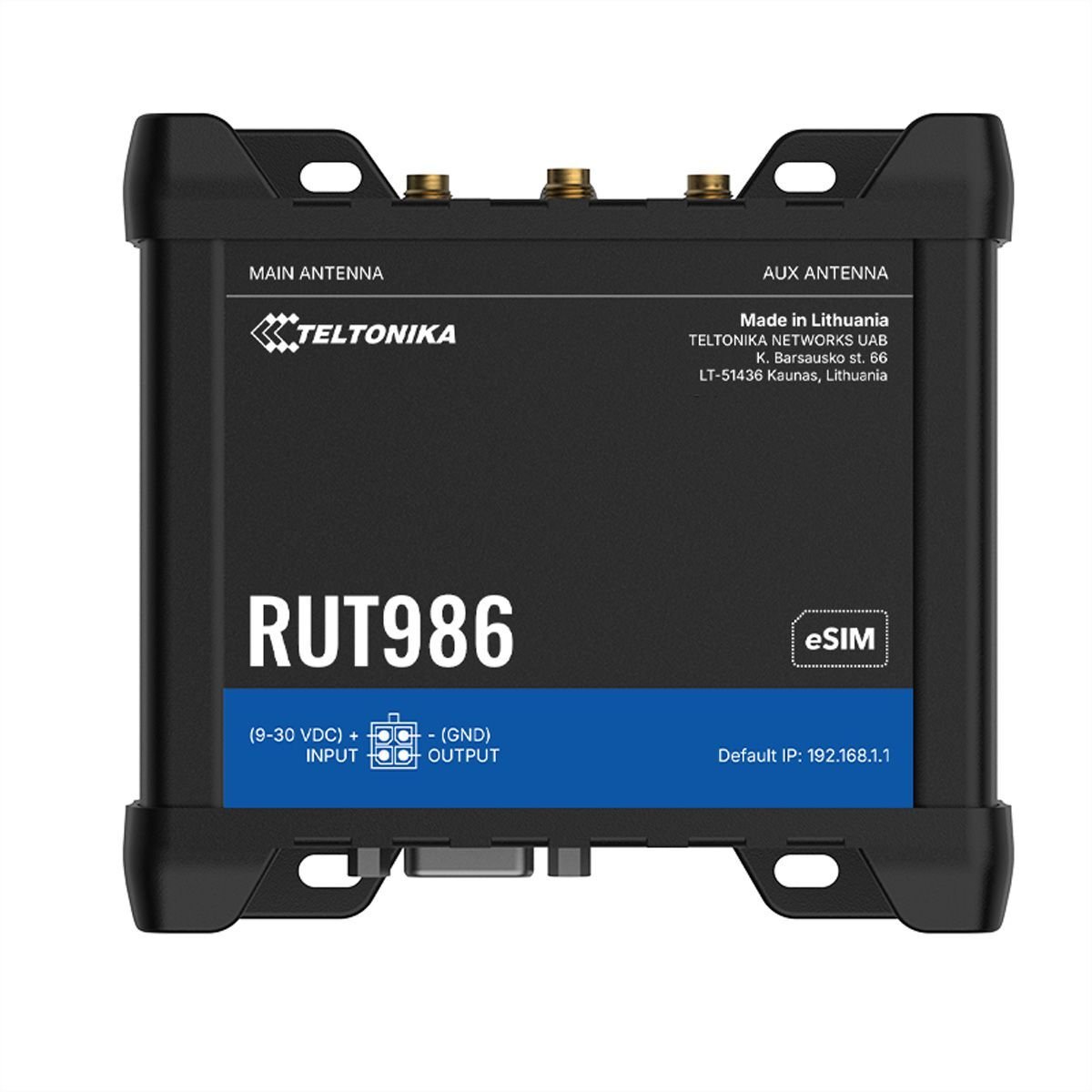 Teltonika RUT986 Router Lte CAT4 Globálny Dual Sim Esim RS232