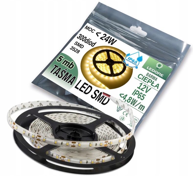 

Taśma Listwa 300 Led Smd 3528 5m wodoodporna IP65