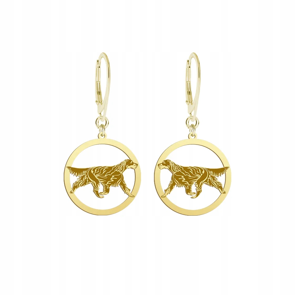 Náušnice Zlaté se psem Skotský setr 925 Šperky Gravírování Dedikace Bonus