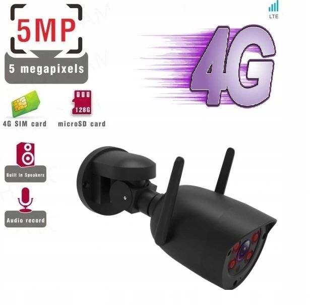 Kamera obrotowa GSM 4G SIM LTE 5MP SONY Tracking !