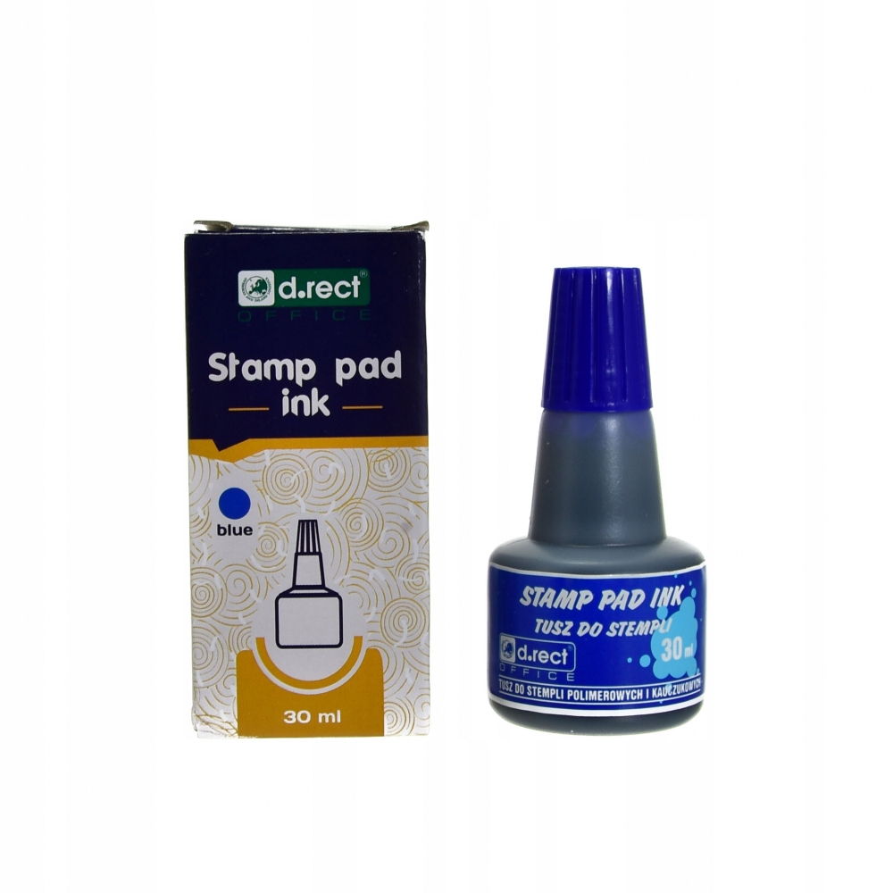 Tusz do pieczątek D.RECT niebieski 30 ml