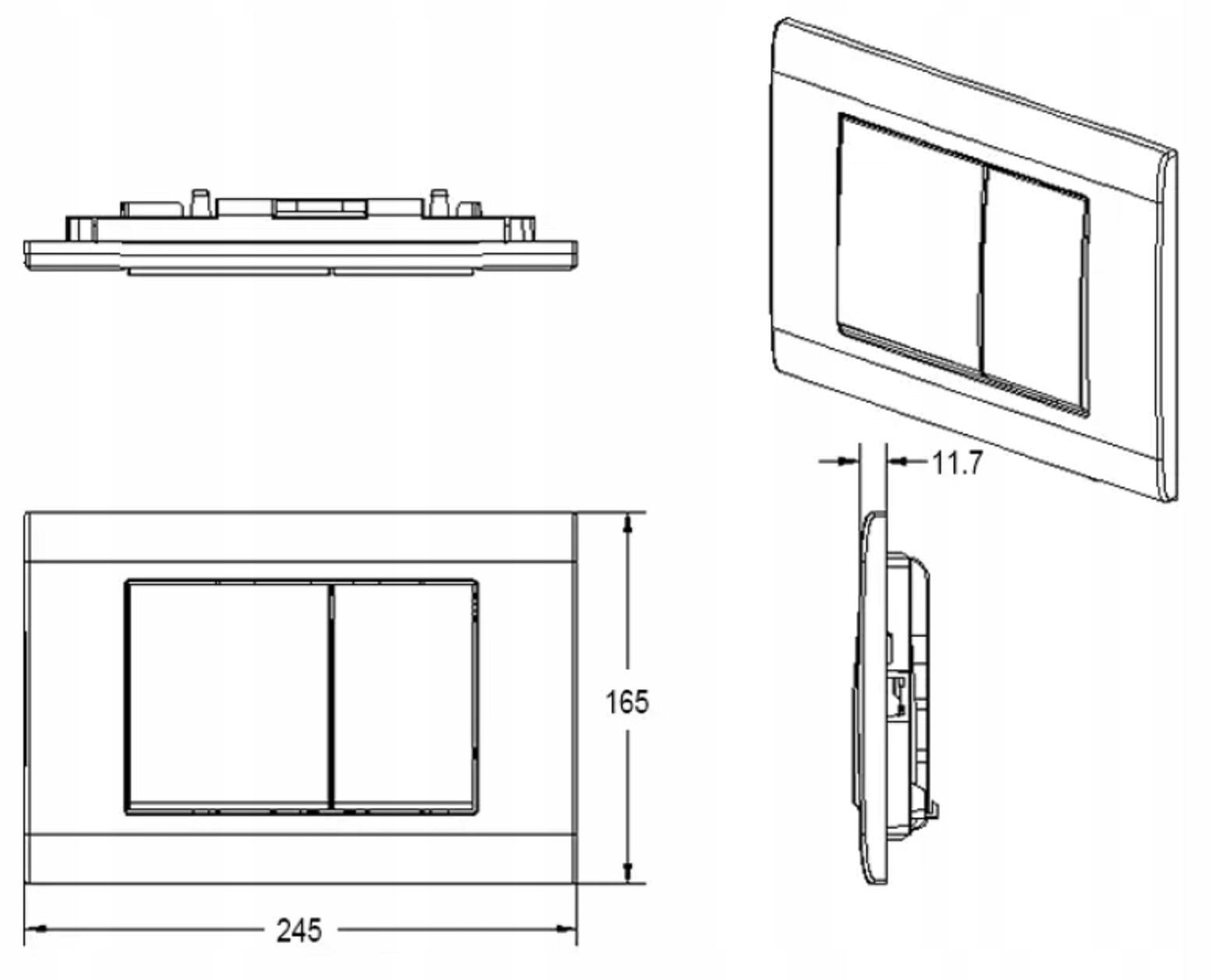 Przycisk spłukujący WC stal złoty do stelaża Geberit Duofix Basic UP100 Marka inna