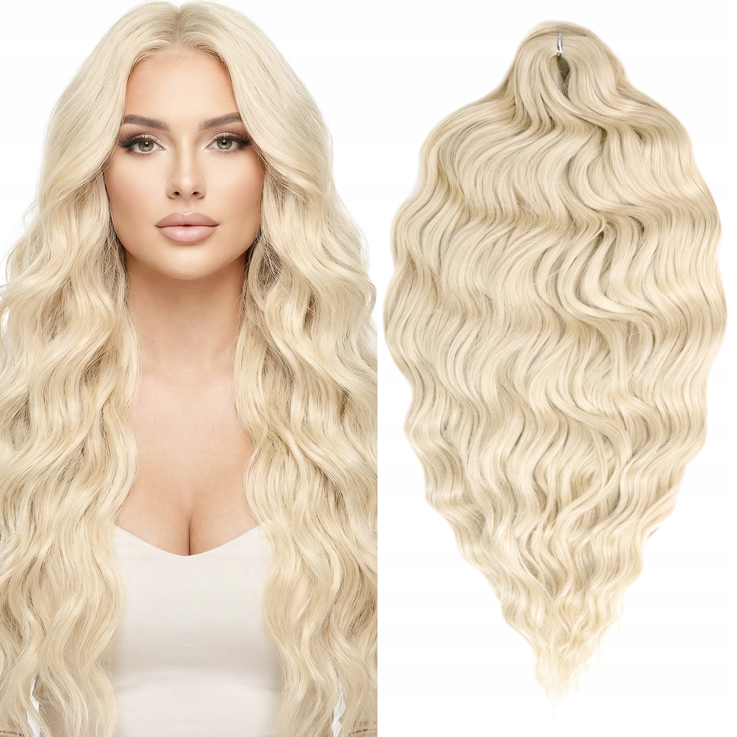 Umělé syntetické česací vlasy Afroloki Crochet Hair Anna blond
