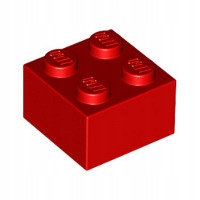 

Lego Klocek 2x2 1szt Czerwony 3003 300321 New