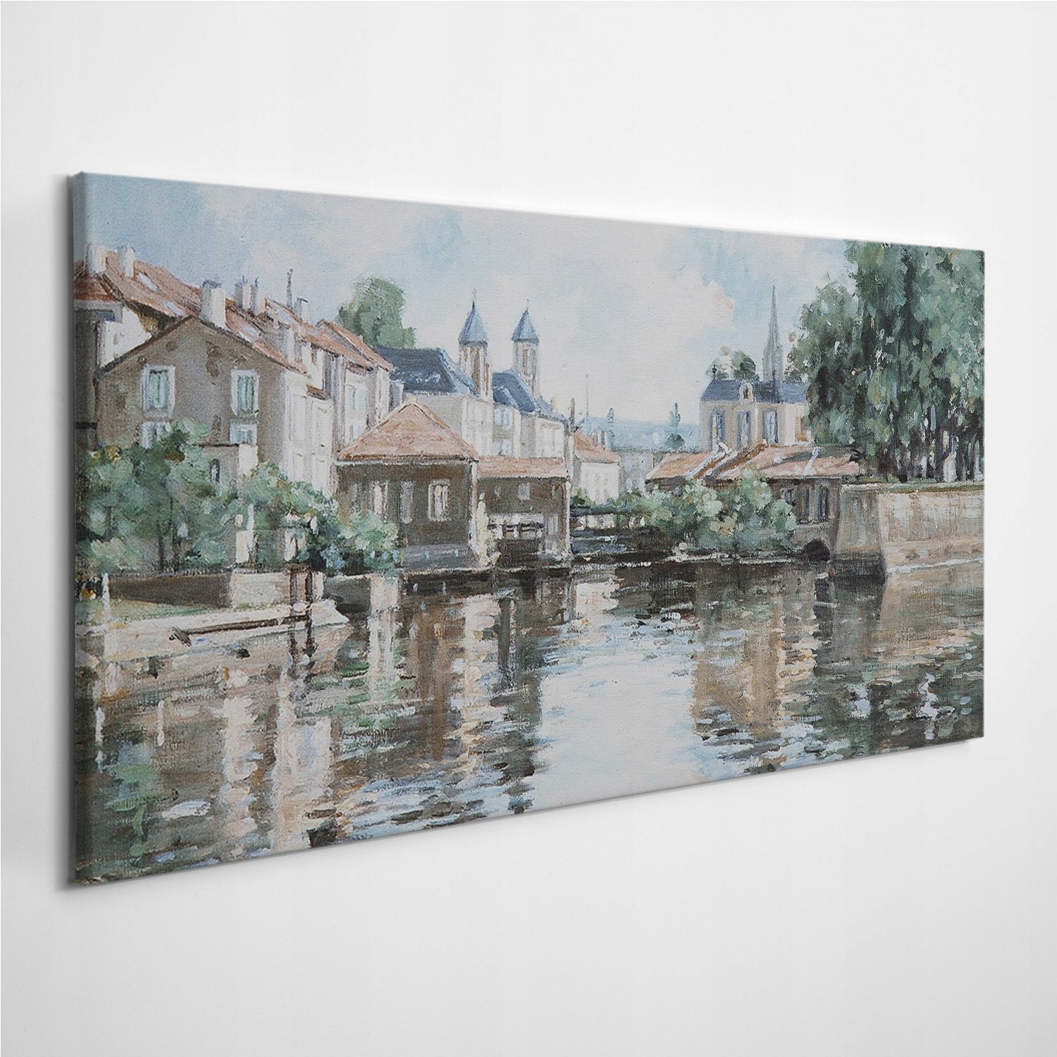 

Zdjęcie na foto-obrazie Miasto Rzeka Drzewo 120x60