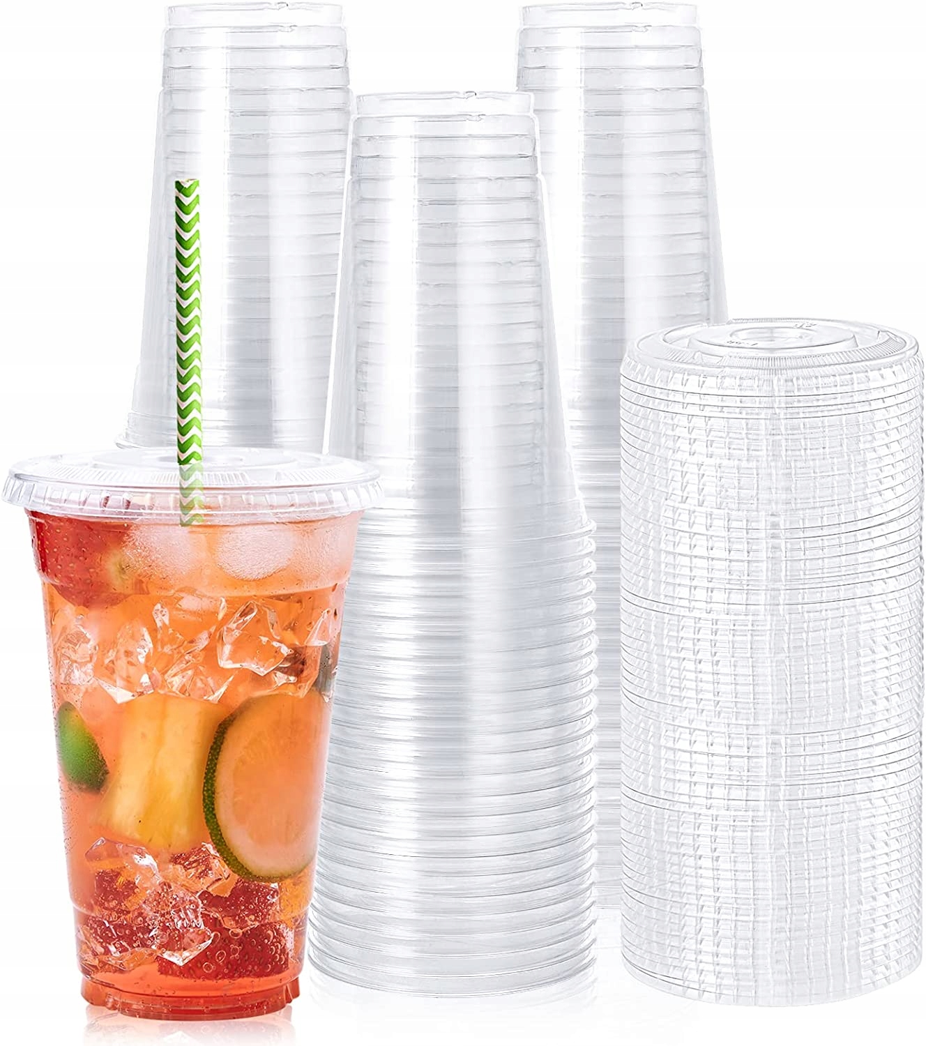 

Kubki Shake Jednorazowe 400ml Z Wieczkiem Płaskim