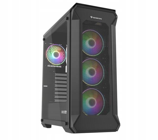 Obudowa gamingowa Genesis Irid 505 Argb Midi Tower Atx Okno Czarna