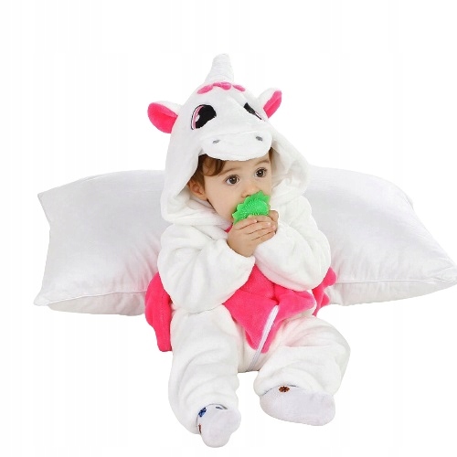 

Piżama Dla Dzieci Różowy Jednorożec Onesie 90