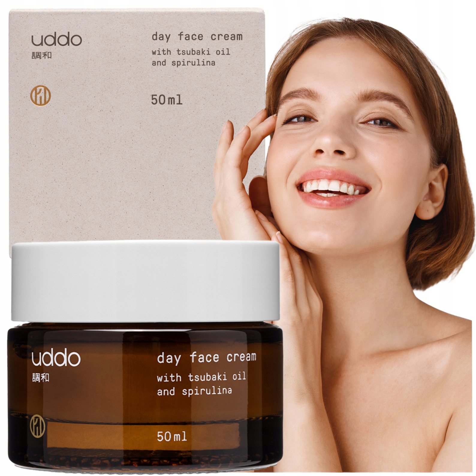 Lehký Víceúčelový Denní krém pro ženy s spirulinou Uddo, hydratační