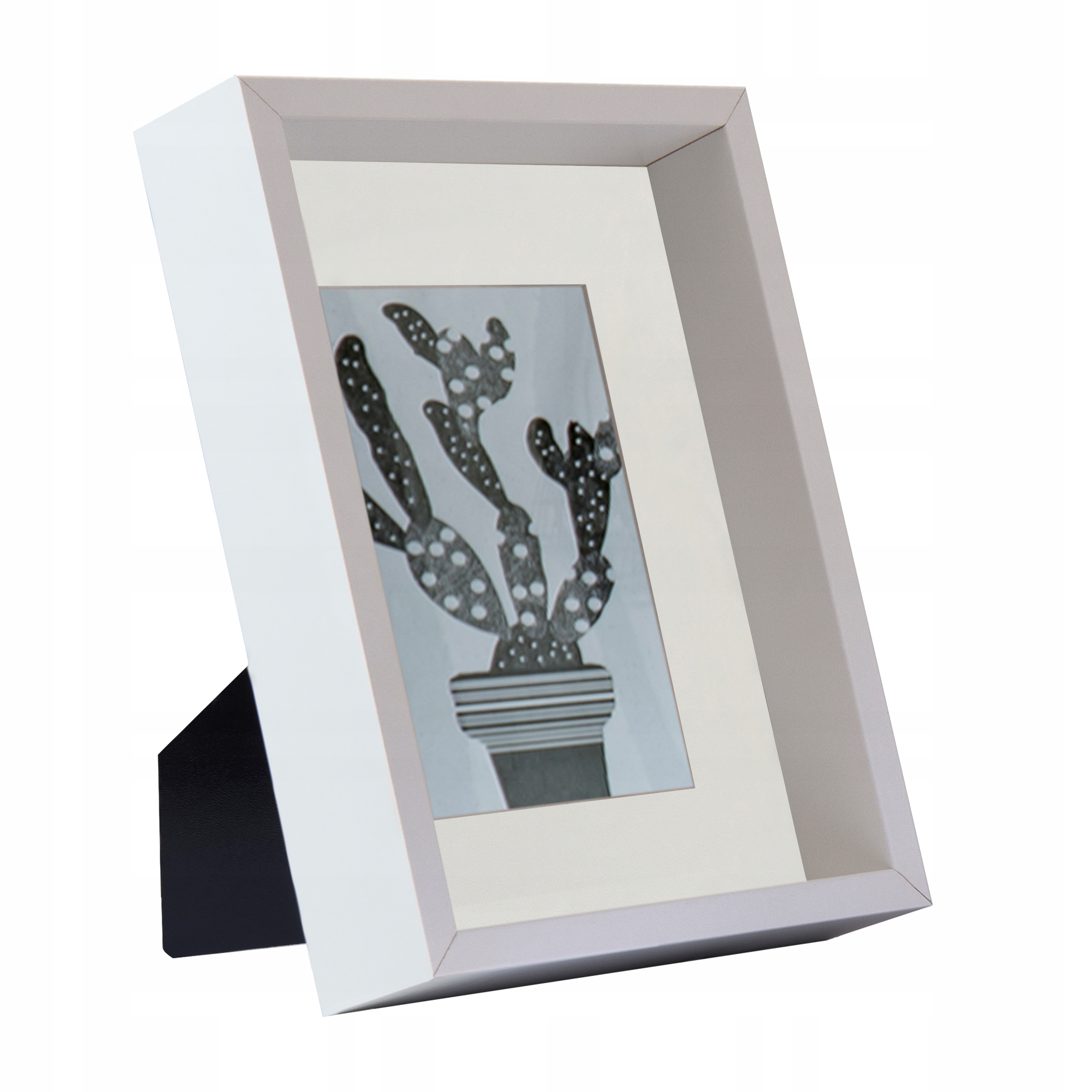 

Ramka na zdjęcie box głęboka 20x25 cm szkło biała