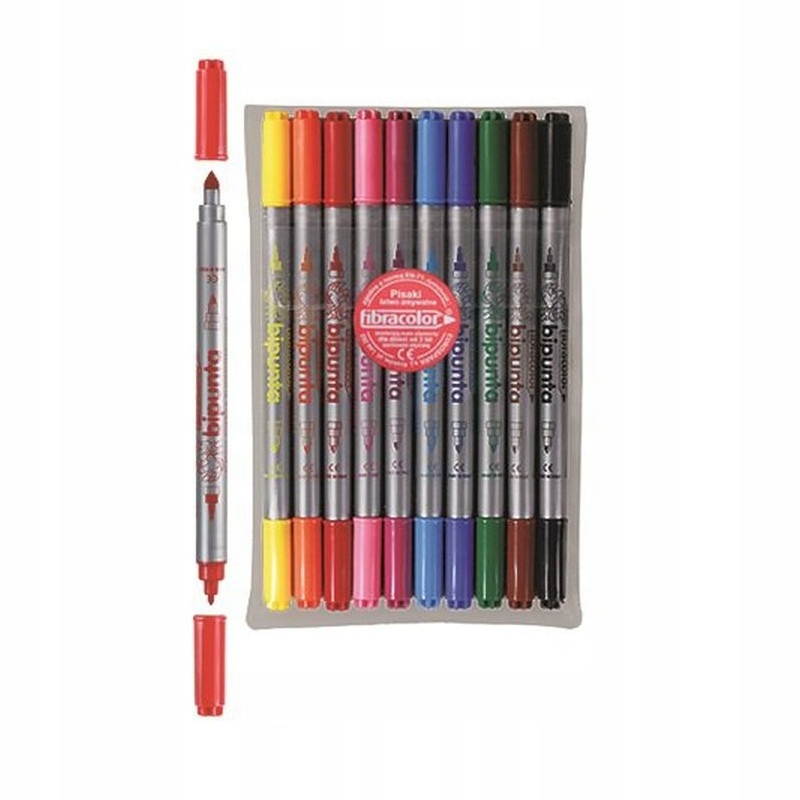 

Pisaki Fibracolor 10 szt. dwustronne