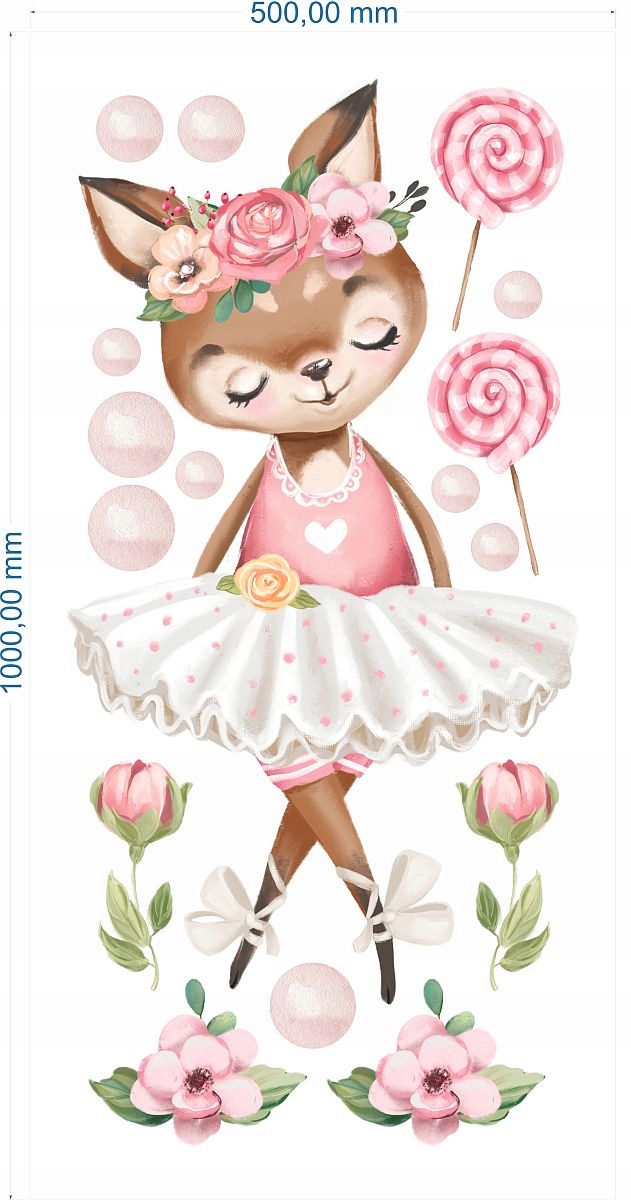 

Sarenka Baletnica Tutu Kwiaty 50x100cm