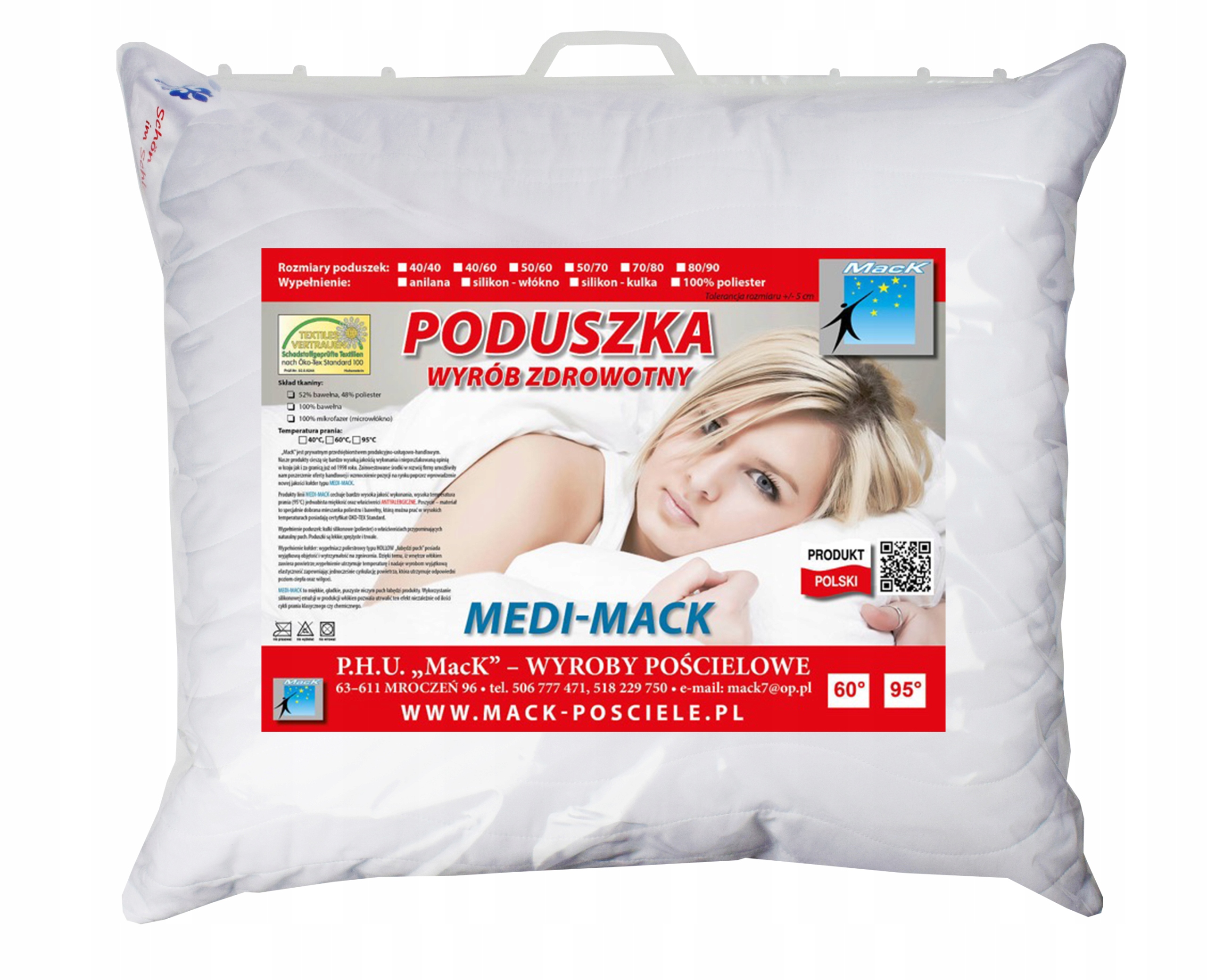 

Poduszka Antyalergiczna Mack 70X80 medyczna