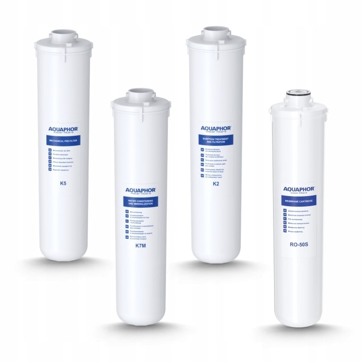 Náhradné filtračné vložky Aquaphor K5 K2 K7M RO-50S pre RO-101S Morion 4 ks