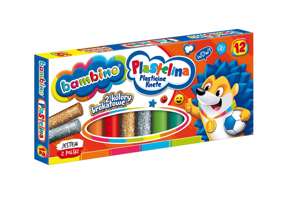 PLASTELINA 12 KOL BAMBINO ELASTYCZNA Z ATESTEM Kod producenta 001710